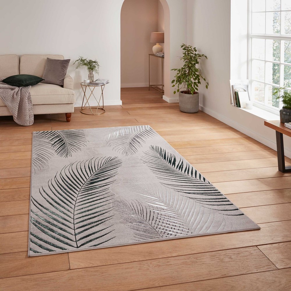 Creation 50051 Botanical Rugs in Grey Green